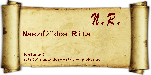 Naszádos Rita névjegykártya