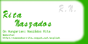 rita naszados business card